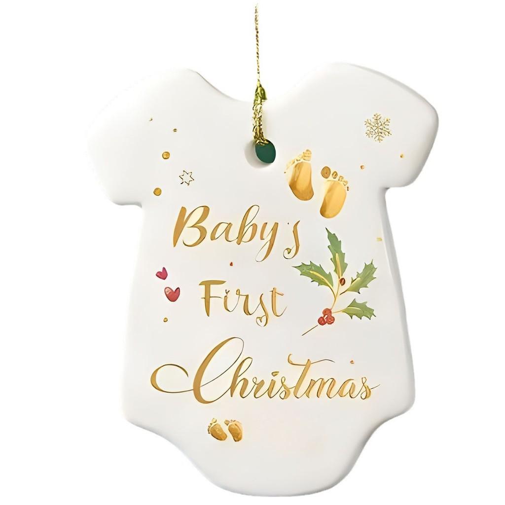 Elegant First Babys Christmas Ornament Handcrafted Acrylic For Celebrations Memorable