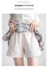 26 Summer Women's Pure Cotton Lace Trim Hanfu Safety Shorts – Anti-Exposure, Loose Fit, Outdoor Wear, White