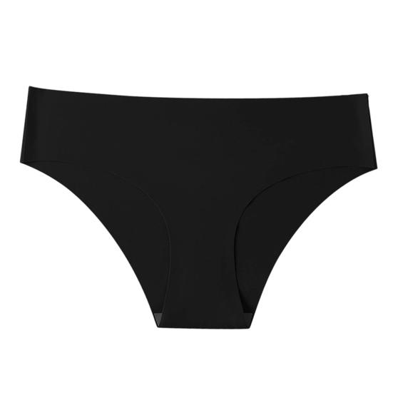 Women s Sexy Ice Silk Thong Seamless No Show Low-Rise Sport Underwear Breathable Quick-Dry Invisible XL чёрный