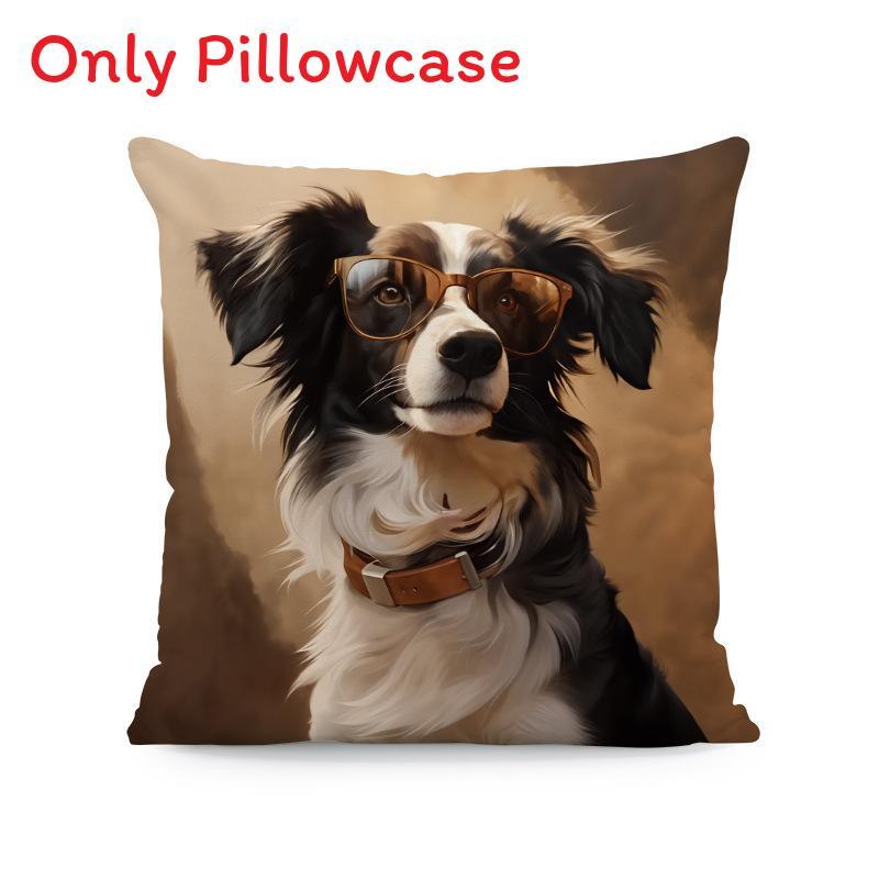Animal Print Cushion Cover Soft Plush Cartoon Decor For Living Room Sofa