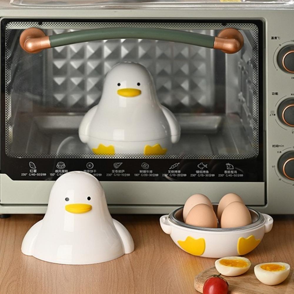 Cute Duckling Food Grade Steamer Plastic Steamer Box Durable Microwave Egg Steamer  Microwave