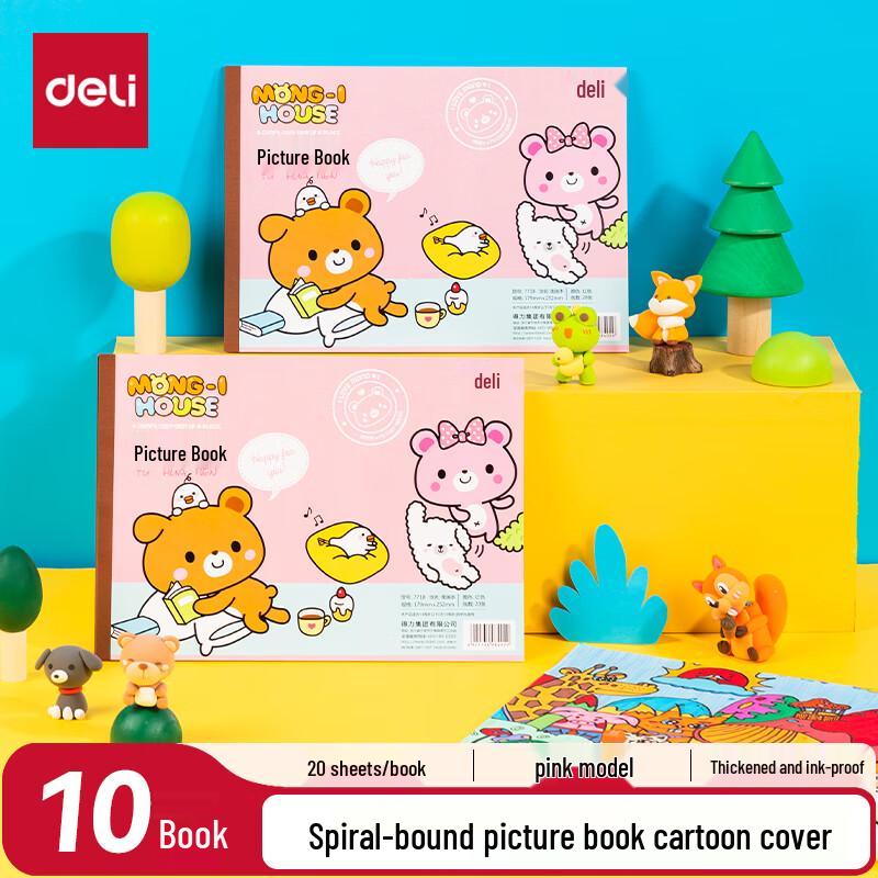 Deli Kids Blank Drawing Books (10-Pack)