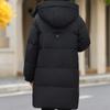 Middle Age Women Winter Long Down Jackets Vintage Plus Size Parkas Hooded Elegant Thick Warm Down Coats Woman Outerwears