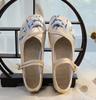 Bingning 2024 Retro Chinese Qipao Embroidered Cloth Shoes