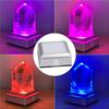 6 Colors LED Light Base Show Stand Display Plate with Sensitive Touch Switch for 3D Laser Crystal Glass Art, 2 Round + 2 Square, blue