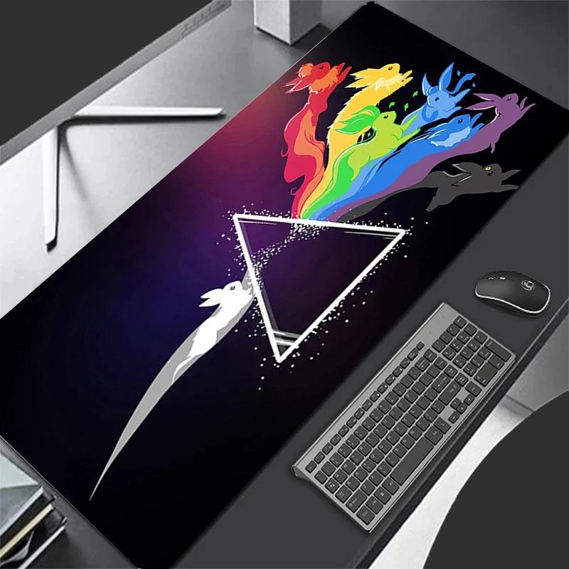 PPokemon Eevee Anime Gaming Mouse Pad Extended NonSlip Desk Mat Keyboard Pad for PC Laptop LOL Gamer Gift 30x80x0.2cm