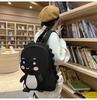 Lovely Girl's Nylon Backpack With Fun Dinosaur Design Spacious And Wear-resistant Fashionable School Bag