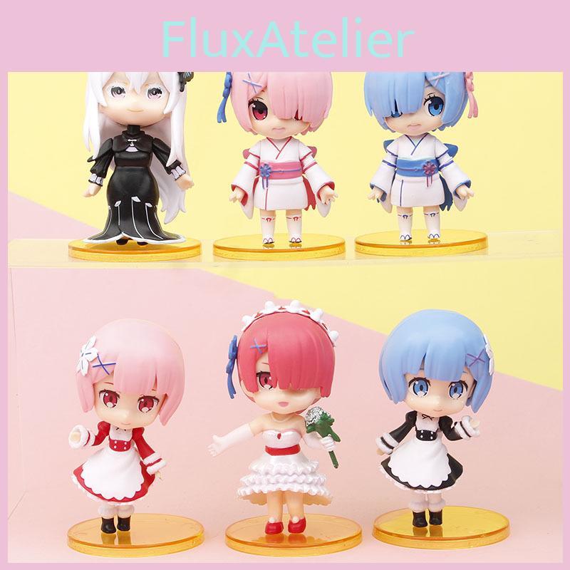 Piękna Figurka Model Rem w Sukni Ślubnej i Stroju Kimono Maid do Dekoracji Biurka i Samochodu Materiał PVC