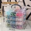 1/2/3/4 Tier Transparent Adjustable Stackable Compartment Slot Plastic Storage Box For Organizing Toys Jewelry Accessories