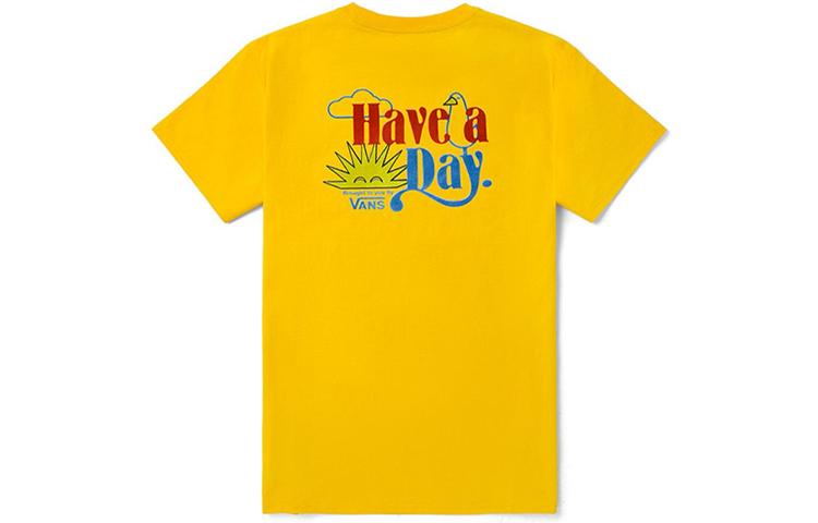 Vans T Shirts Women's Yellow Crew Neck Moderate Mock Two Piece VN0A5F3X85W