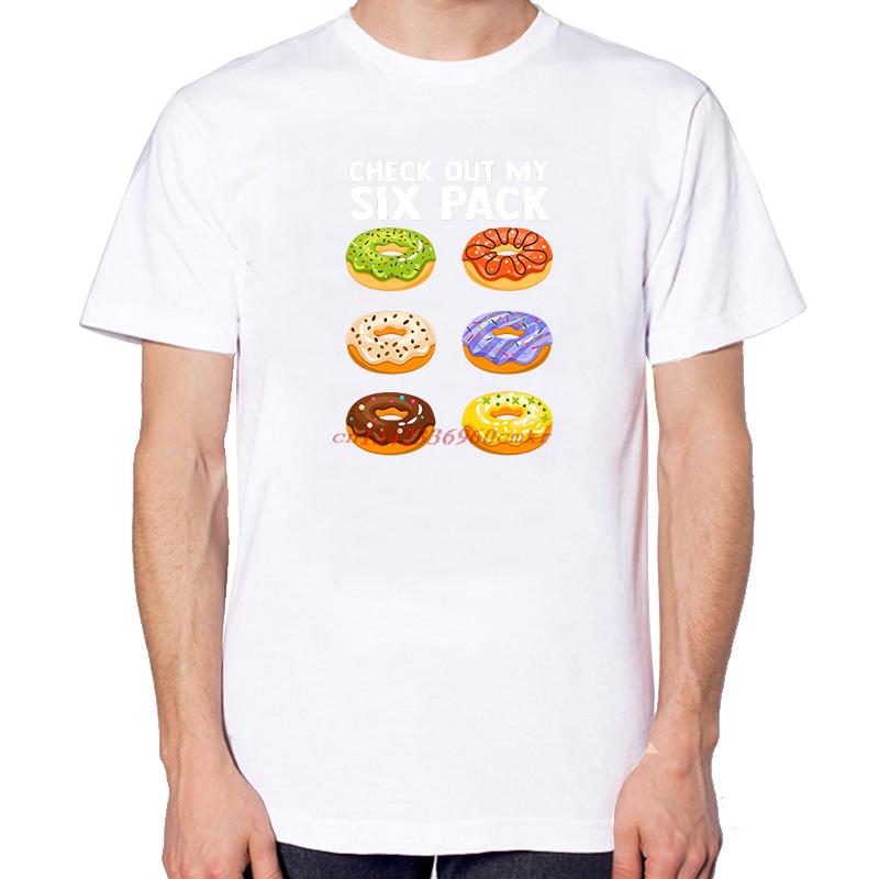Check Out My Six Pack Donut Funny Graphic T Shirts Summer Casual Crewneck Tees Tops Cotton Unisex Breathable Print T Shirt