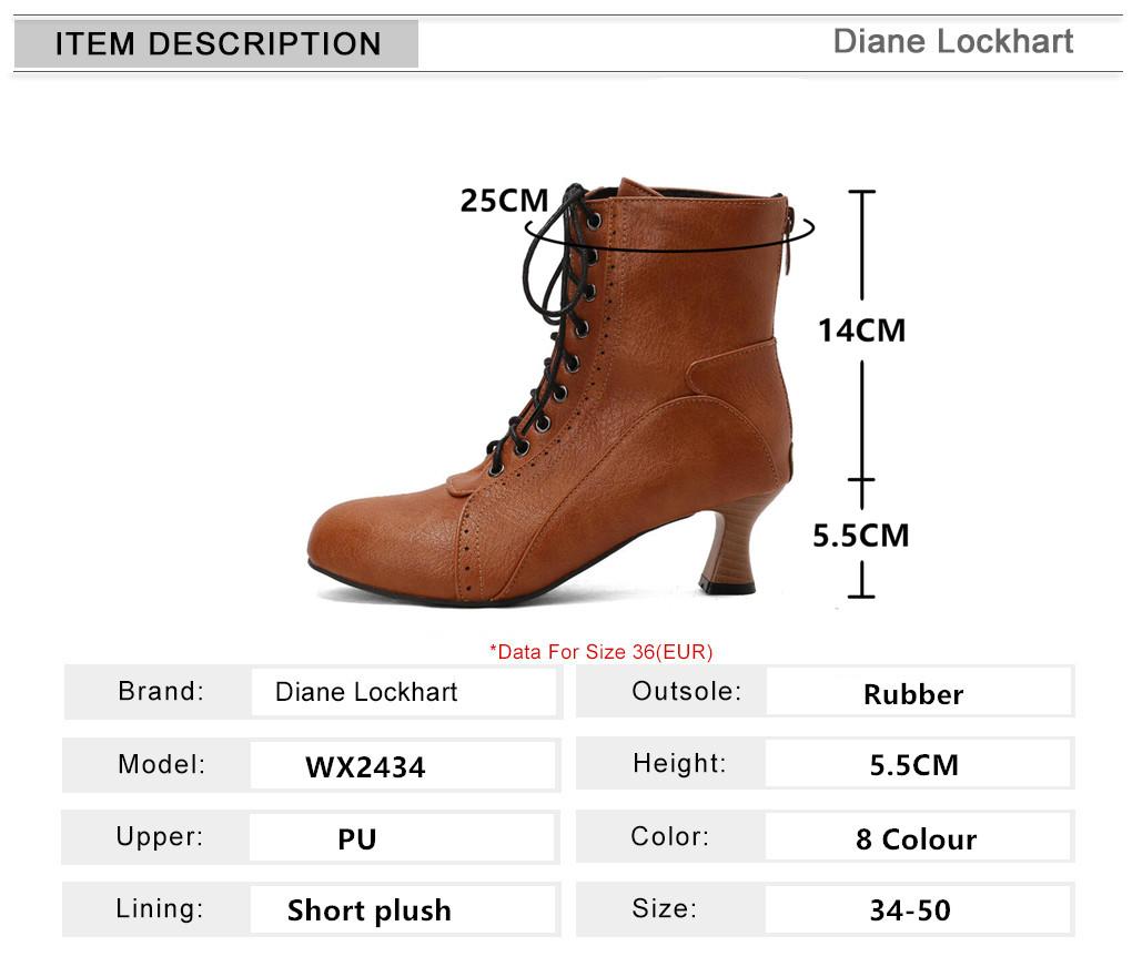 Moda 2025 Nowe Sznurowane Damskie Buty na Wysokim Obcasie Dziwne Steampunkowe Botki Wiktoriańskie Botki do Kostki Kobiety Szpiczasty Nosek Gruba Podeszwa Krótkie Buty