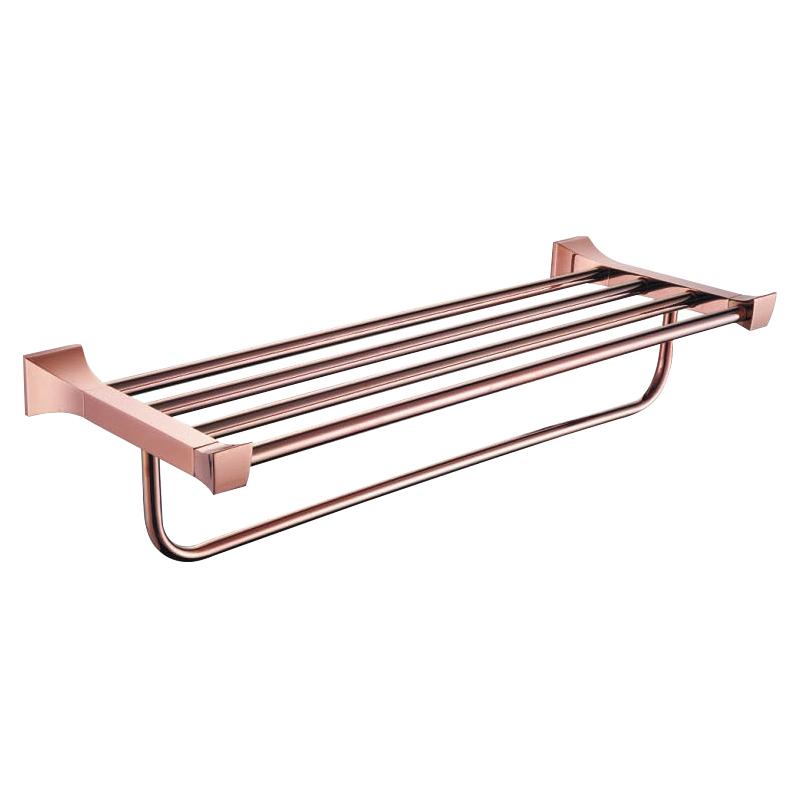 Square Paper Holder Robe Hook Towel Bar Ring Glass Rack Soap Holder Toilet Brush Holder Tumbler Rose Gold Bathroom Accessories