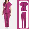 Ladies' Comfortable And Casual Solid Color Short Sleeved Pants Protective Suit Set