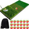 Gavit Golf Practice Mat, Approach Practice Equipment, Indoor Training, Grass-Style Mat, 20 EVA Balls, Storage Bag Included, 3-Way, 30-60cm