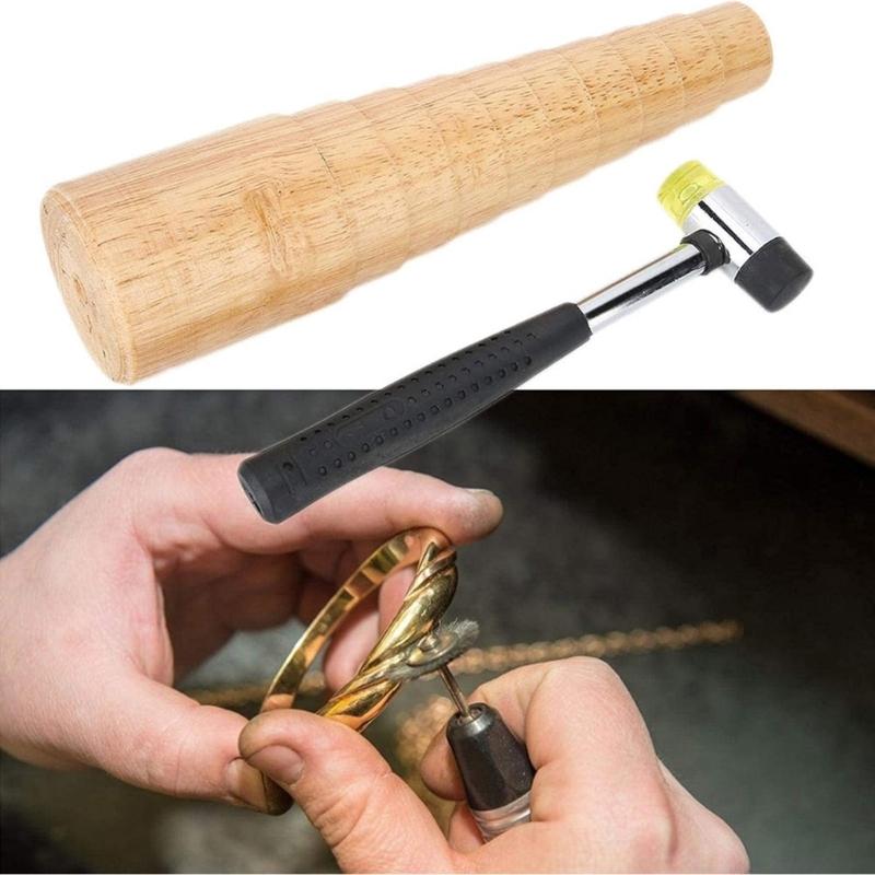 Metal Forming Tool Set Rubber Mallet Bracelet Shaping Rod Jewelry Making Tool Bracelet Shaping Tool for Jewelry Crafting