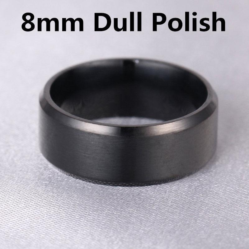 4-8mm Dull Polish Silver Color Titanium Ring For Men and Women Personalized Ring Customize Engraved