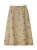 Sukajan Flower Embroidered Skirt [FurFur]