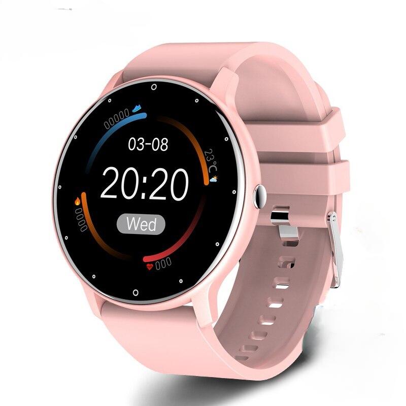 

ZL02D Men Smart Watch Full Touch Screen Sport Fitness Tracker IP68 Waterproof Bluetooth Smartwatch for Men Women Smartphone розовый