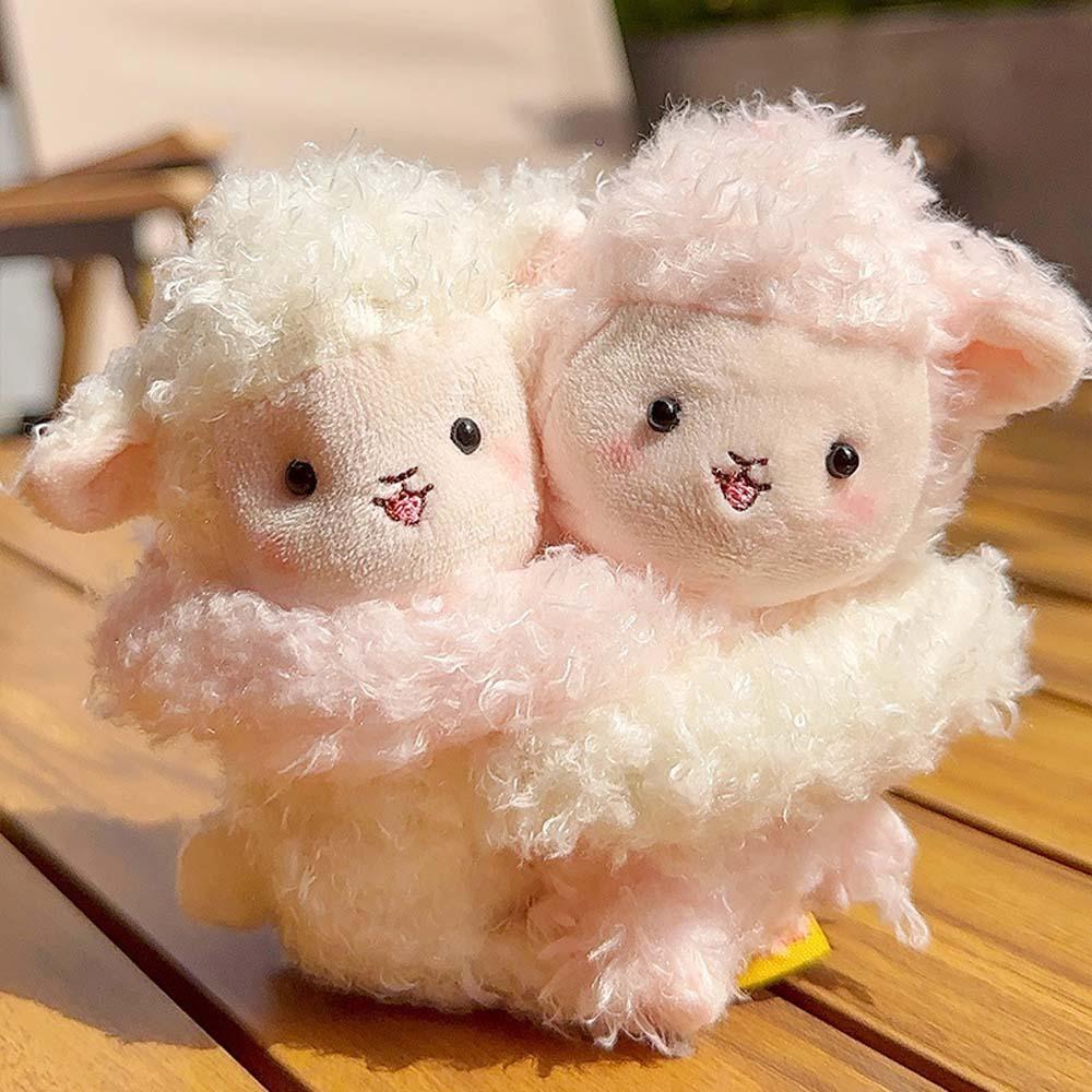 2 szt. Magnetyczny Zwierzęcy Uścisk Klamra do Kluczy Kawaii Pluszowy Brelok Przyjaźni Kreskówkowe Wisiorki dla Pary Prezenty