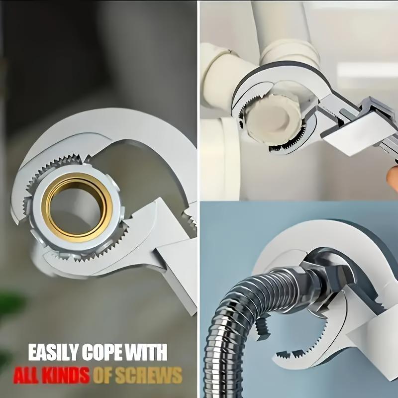 Universal Adjustable Wrench - Perfect for Faucet & Sink Repairs, Bathroom Maintenance, and Pipe Work