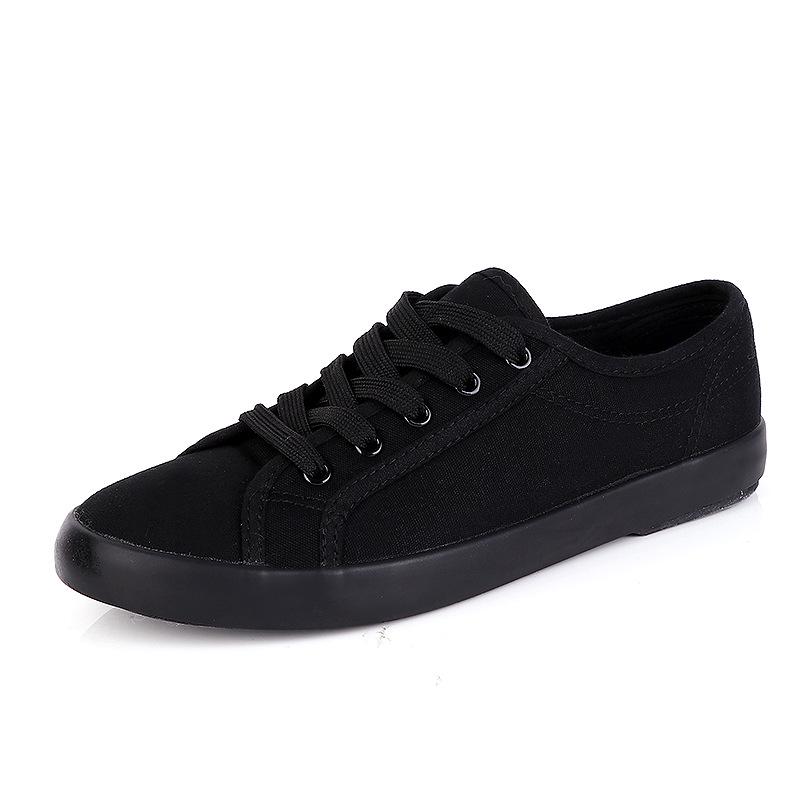 Yuanbu C030 Low-Top Breathable White Canvas Sneakers - Unisex Casual Lace-Up Shoes