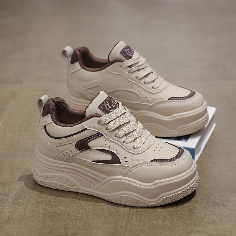 Inner heightening board shoes women's shoes spring new ins student platform versatile sports shoes Q