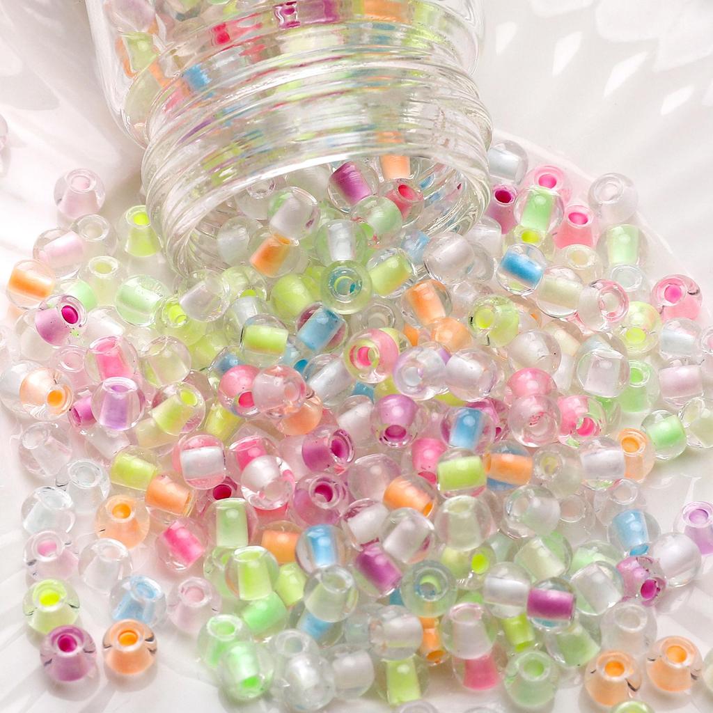 100Pcs Glass Seed Bead 4mm Light Variable Series For DIY Bracelets Necklaces Jewelry Making