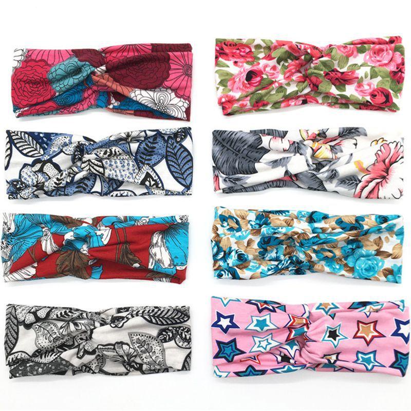 Comfortable Bohemian Style Elastic Headband With Floral Design For Active Women