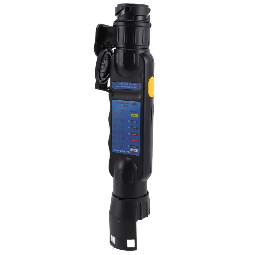 2 In 1 Trailer Connector Tester 7 Pin Plug Socket Light Circuit Adapter Combination with LED Indicator