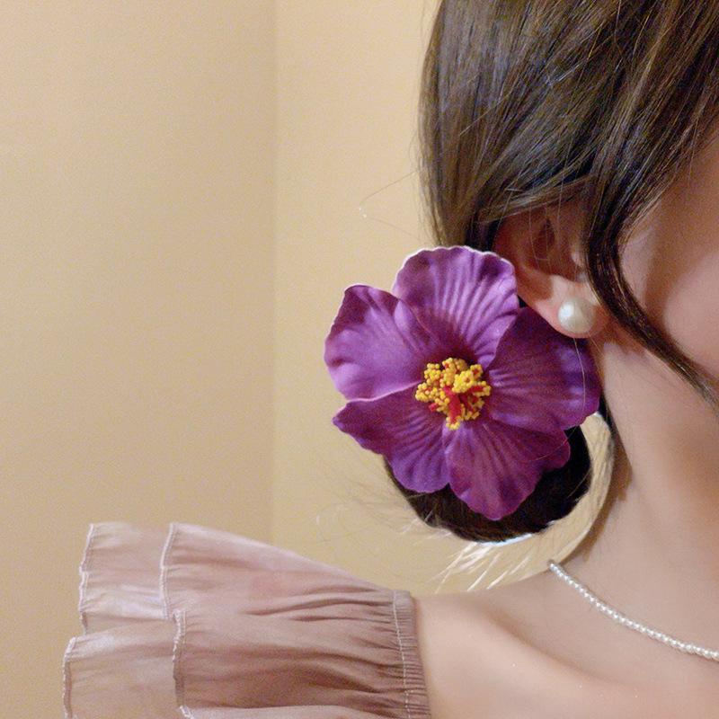 Rote Spinnenlilie Acryl Haarspange: Retro chinesischer Stil Haarschmuck