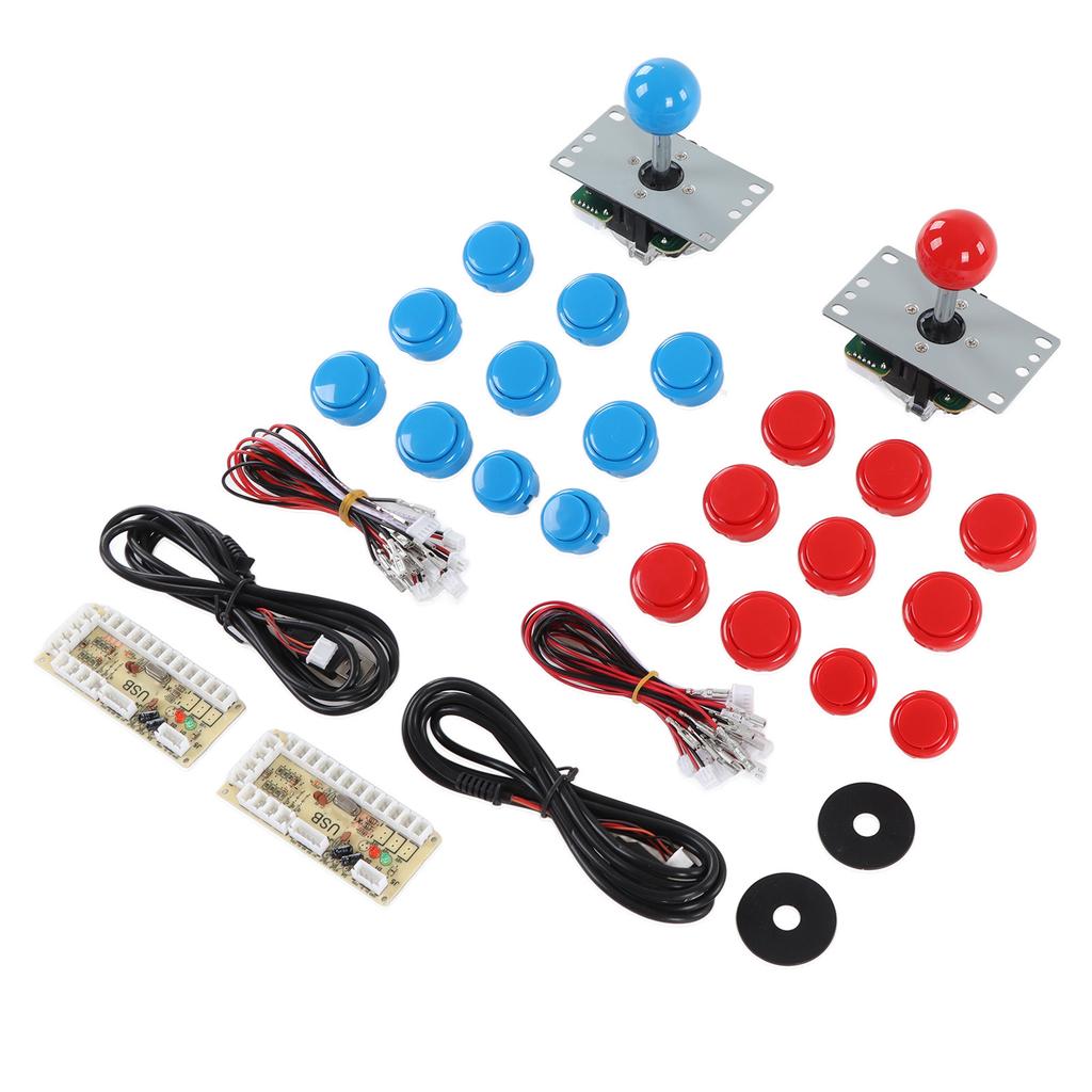 2 Player DIY Game Kit USB Board Game Encoder Joystick Buttons Set for Friends Gathering