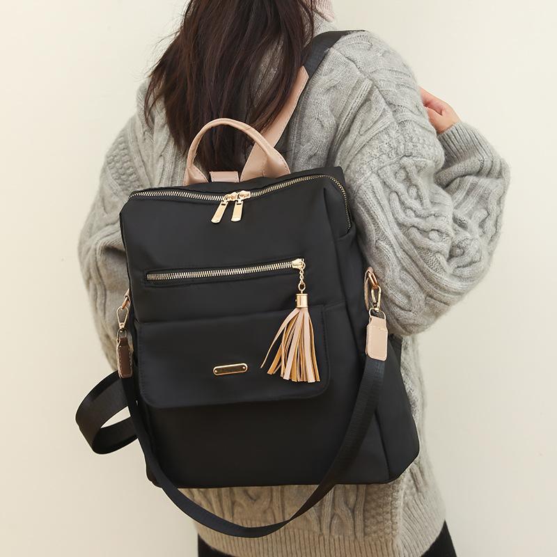 Casual double shoulder women's fashion new large capacity simple travel backpack dual-purpose single shoulder women's backpack women
