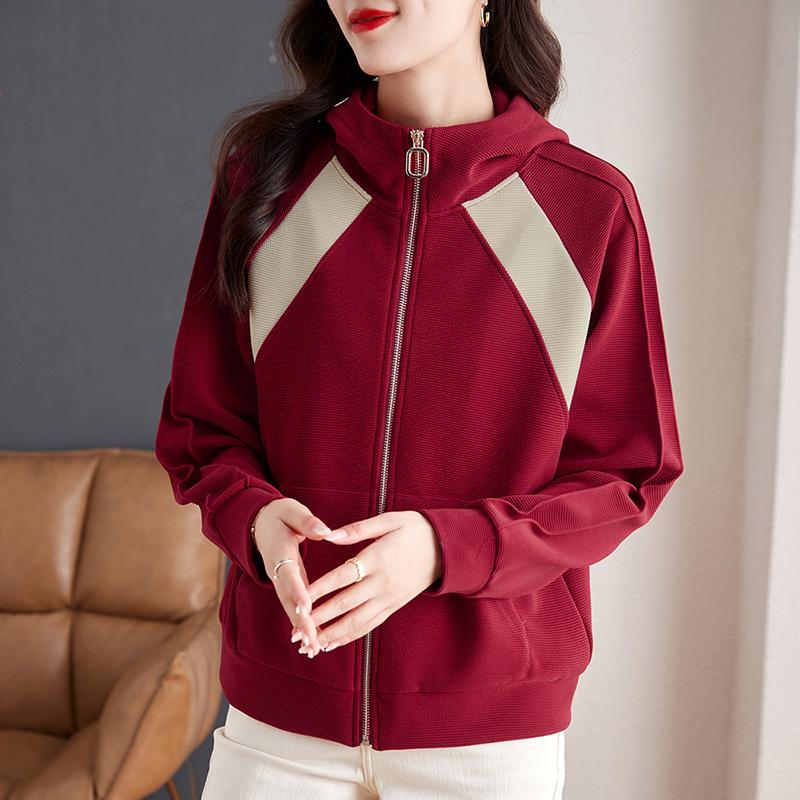 

Women s Fall/winter Hooded Cardigan Loose Top 3XL бежевий