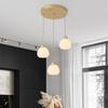 Nordic Modern Three-Head Glass Chandelier for Dining & Bar