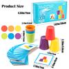 Color Classification And Stacked Cups Game, Wooden Coin Throwing Toy, Color Cognitive Toys, Exercise Hand Eye Coordination