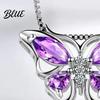 Butterfly Necklace Earring Set 1 Jewelry Sparkling Rhinestones Inlaid Pendant