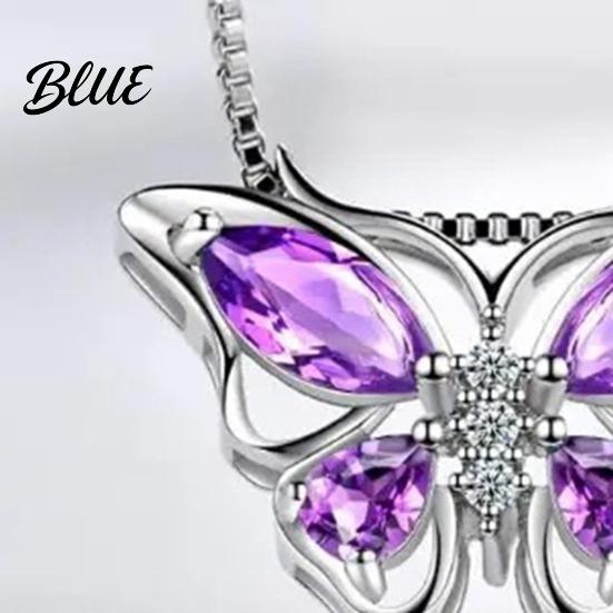 Butterfly Necklace Earring Set 1 Jewelry Sparkling Rhinestones Inlaid Pendant