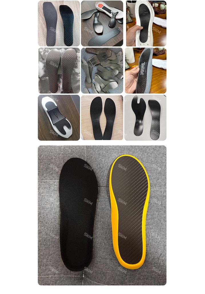 Plantillas para Zapatos de Fibra de Carbono Unisex: Diseño Grueso, Absorbente de Impactos y Elástico para Zapatillas Deportivas, de Fútbol y Baloncesto