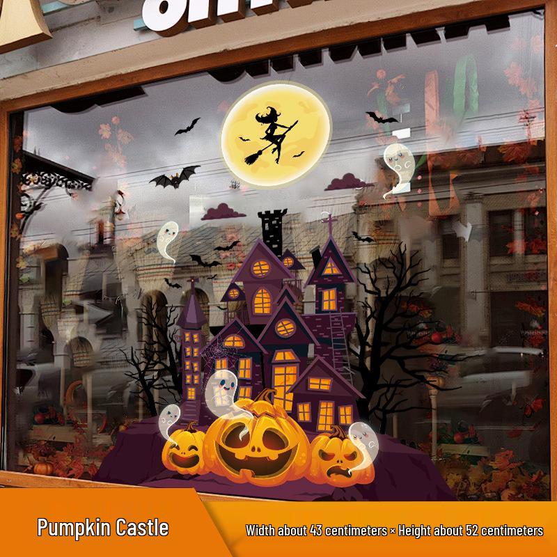Halloween Window Cling Stickers for Kindergarten & Store Decor