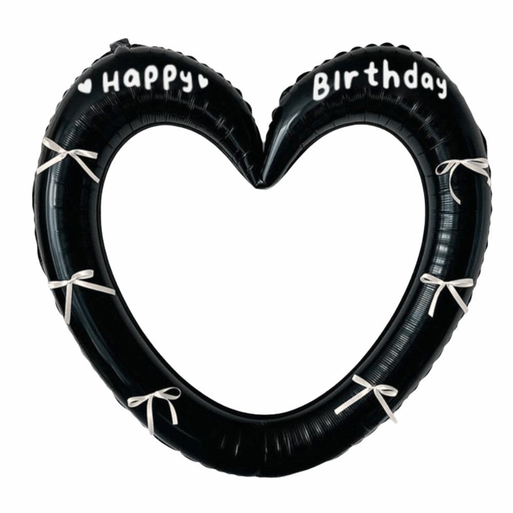 Reusable Photo Frame Balloon Metallic Love Balloon Cute Design Giant Heart Balloon Birthday Party