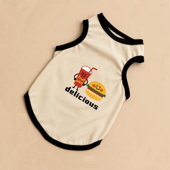 Pet Sleeveless T-Shirt Round Tank Top Neck Pet Breathable