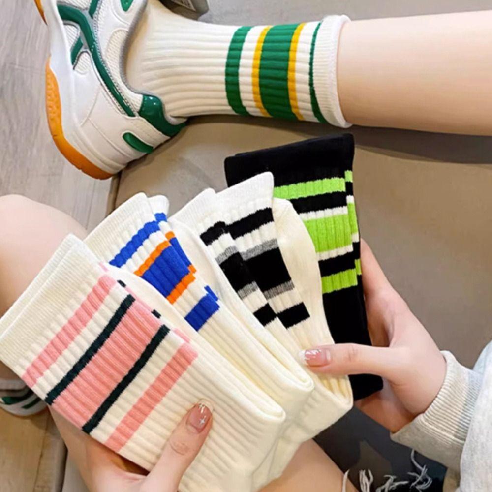 5Pairs Breathable Women Socks Autumn Winter White Socks Warm Sports Socks  Couple