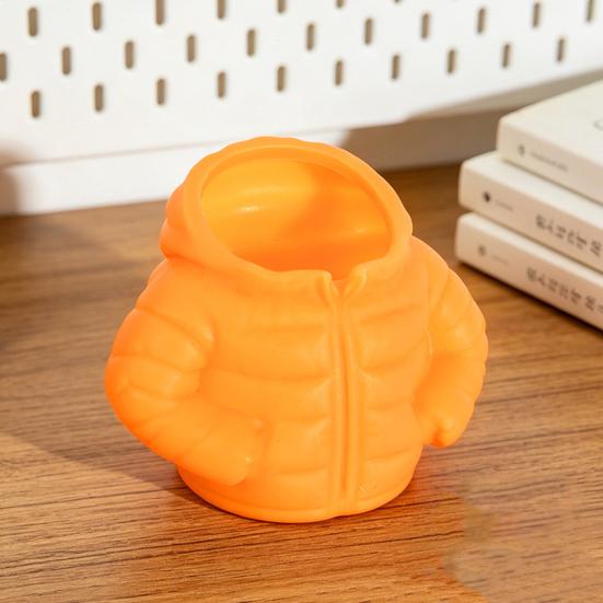 Puffer Jacket Pen Holder, 3D Printed Desk Organizer, Novelty Stationery Holder for Office Home, Creative Gift for Kids Students