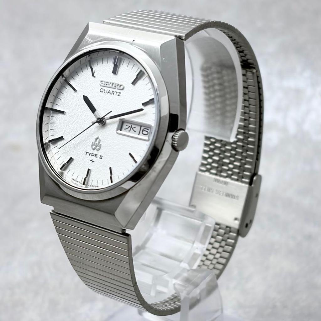 Used [In operation/Made in 1980] SEIKO Type 2 Grain Dial 7123-7010 Watch Quartz/QZ