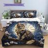 Beautiful Maine Coon Pattern Bedding Home Decoration Birthday Gift (1 * duvet cover + 2 * pillowcase, without core)