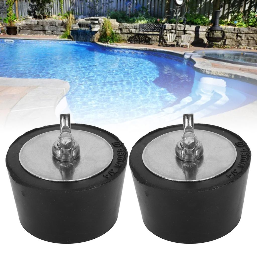 2PCS Pool Winterizing Plug Rubber Stainless Steel Pool Winter Expansion Plugs for Swimming Pool Pipework Winter Fittings