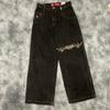 Y2K Streetwear Wide Leg Jeans Men - Relaxed Fit Cotton Denim Pants Mid-Rise Straight Cut Washed Finish