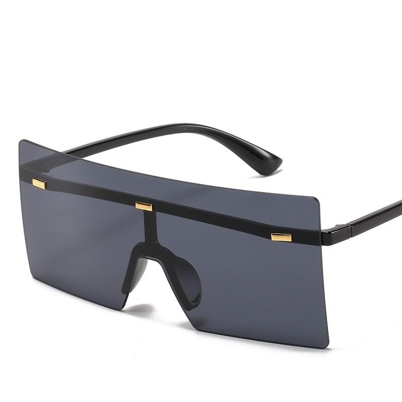 Male and Female Oversized Frameless Square Ocean Lenses - Fashionable Decorative Accessories Street Pography Props