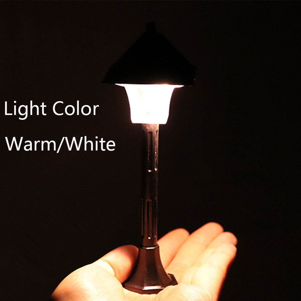 Resin Craft Micro Landscape Fairy Garden Street Lamp Figurine Miniatures Streetlight Road Light Model